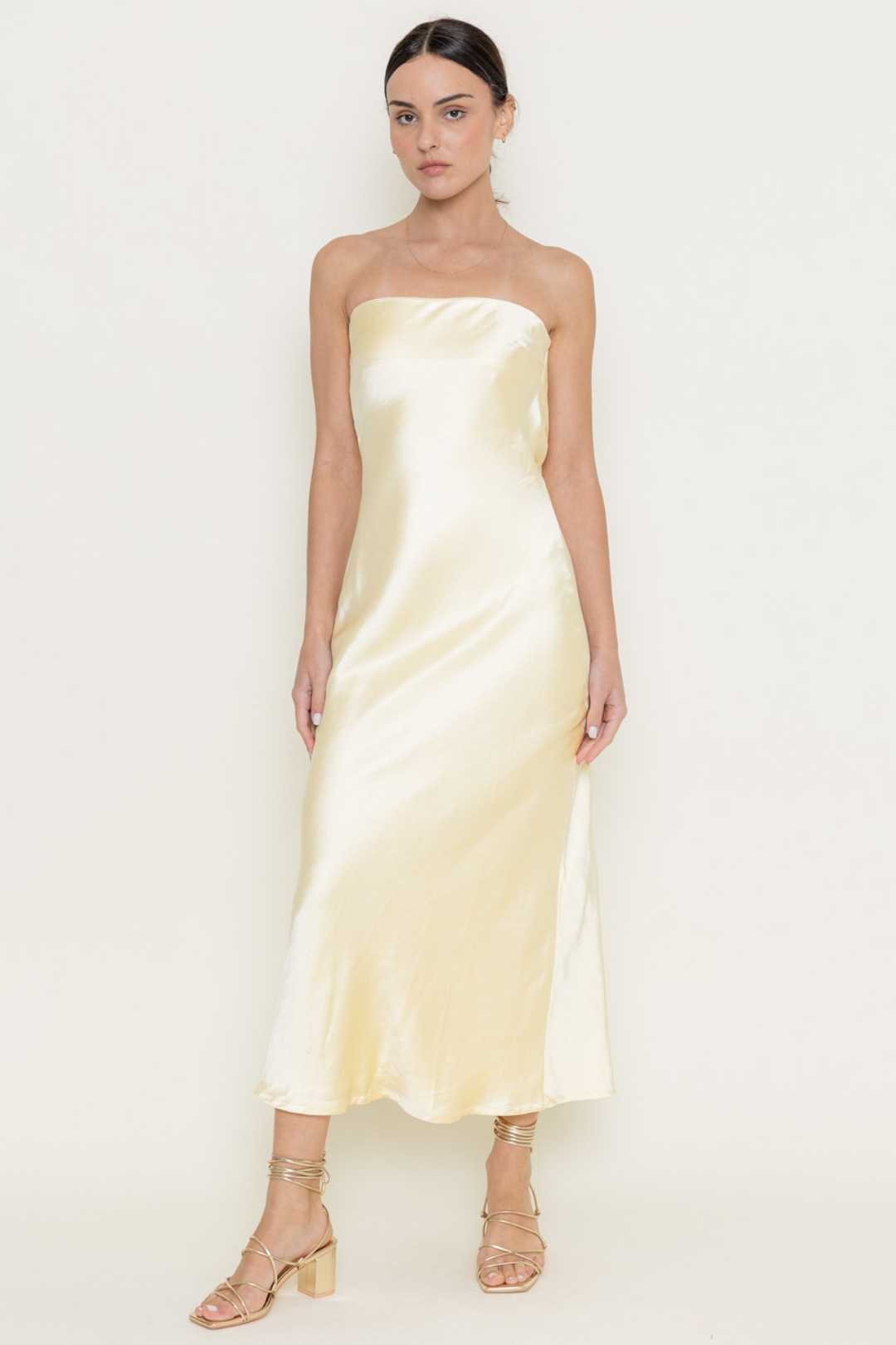 Lemon Maxi Slip Dress