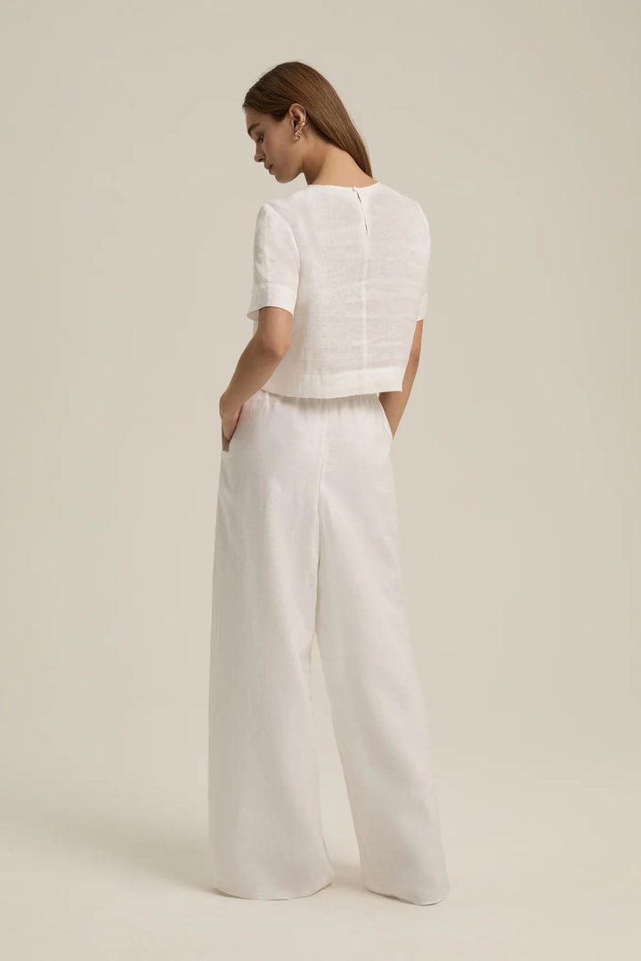 WIDE LEG LINEN PANT