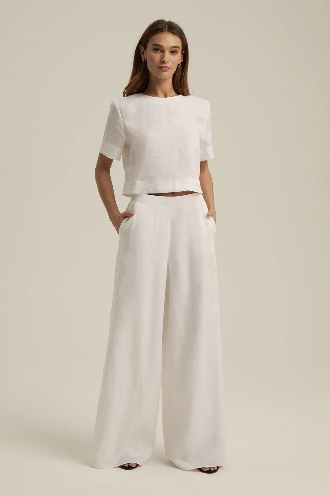 WIDE LEG LINEN PANT