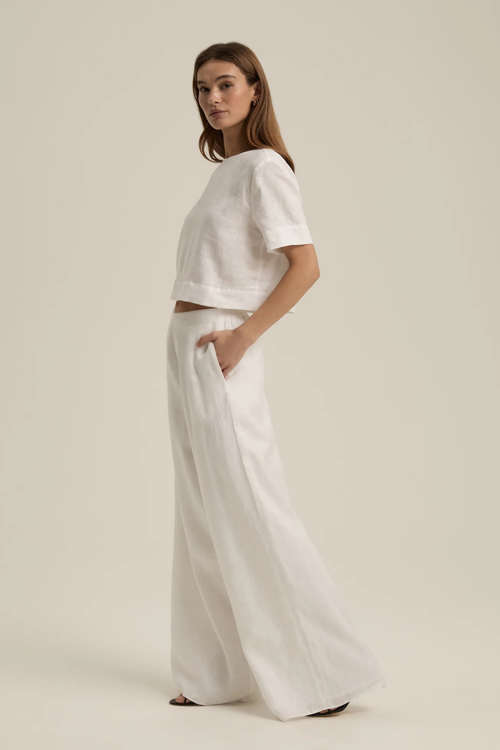 WIDE LEG LINEN PANT