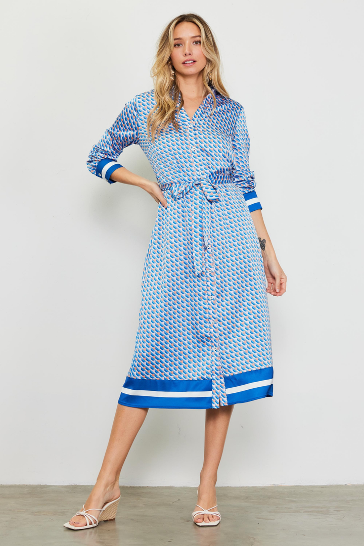 Bandana Print Shirt Dress