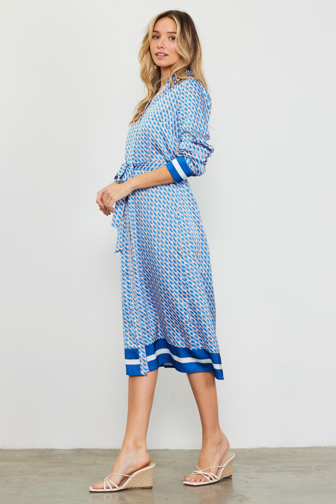 Bandana Print Shirt Dress