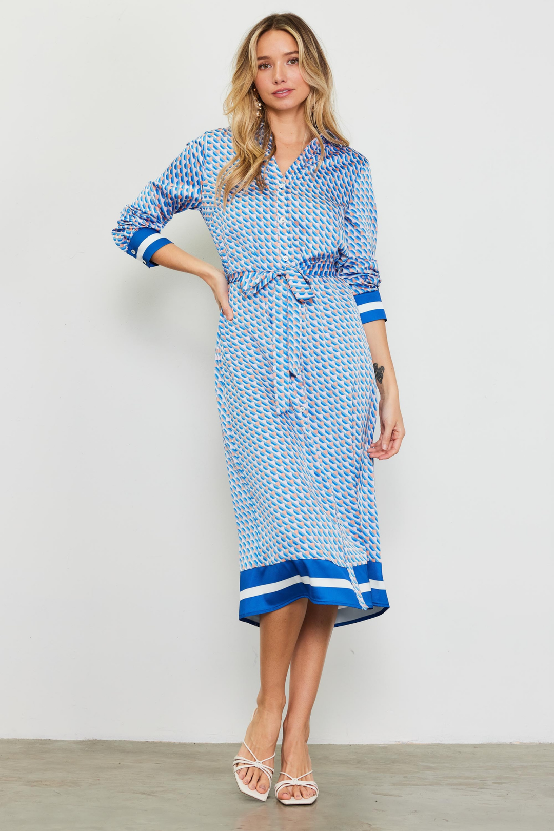 Bandana Print Shirt Dress