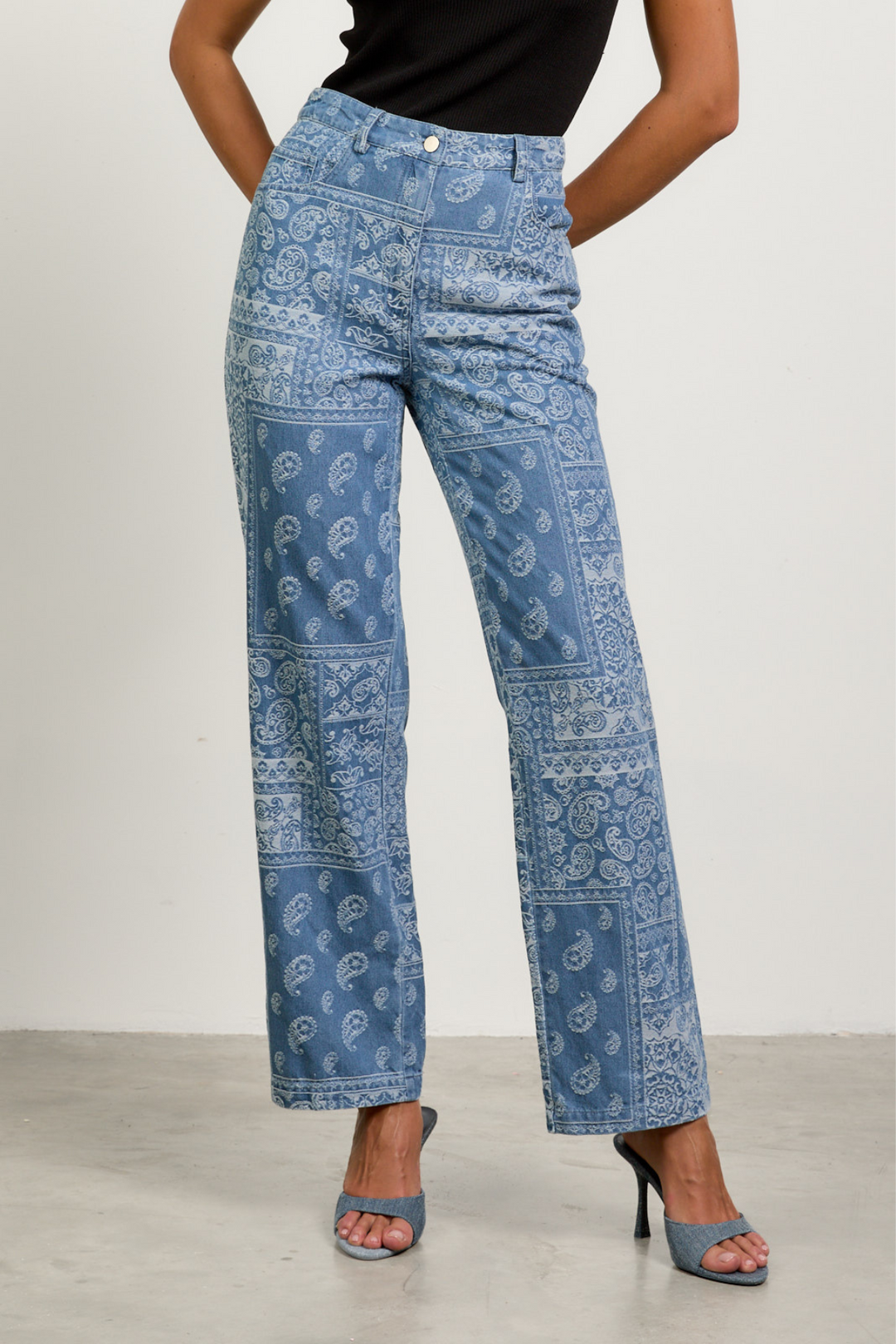 Bandana Printed Denim