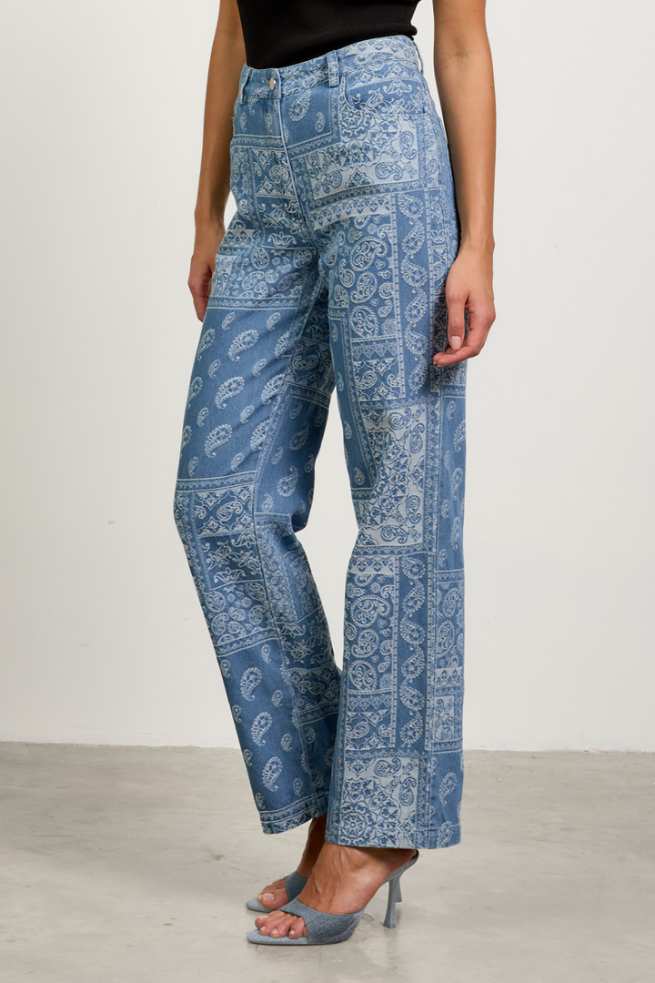 Bandana Printed Denim