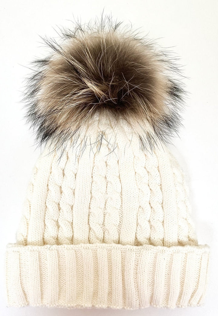 Ivory Finn Raccoon Beanie