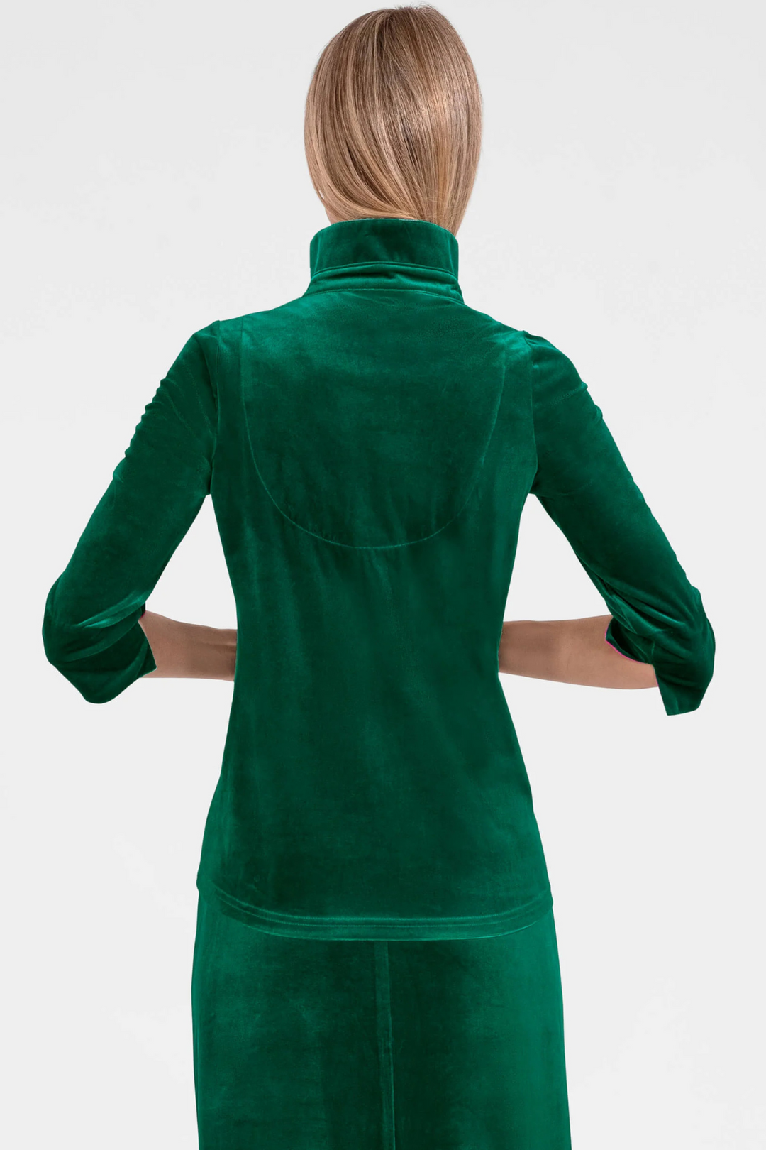 Gretchen Scott | Twist and Shout Top- Emerald Velvet