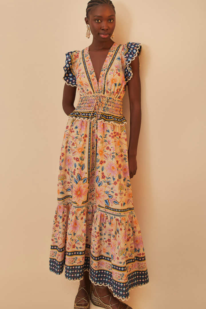 FARM RIO | SUPERBLOOM TAPESTRY MAXI DRESS